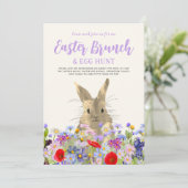 イースターバニーとワイルドフラワーエッグ狩りとブランチ 招待状 (スタンド正面)