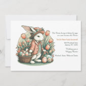 イースターバニーと卵かご移動発表 招待状 (正面)