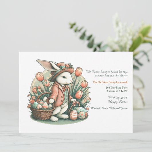 イースターバニーと卵かご移動発表 招待状 (スタンド正面)