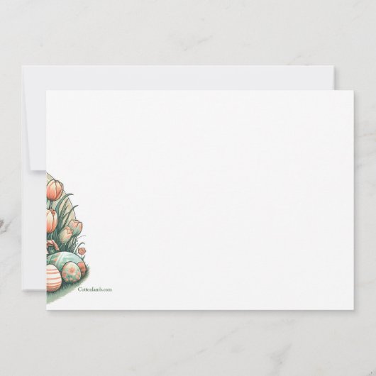 イースターバニーと卵かご移動発表 招待状 (裏面)