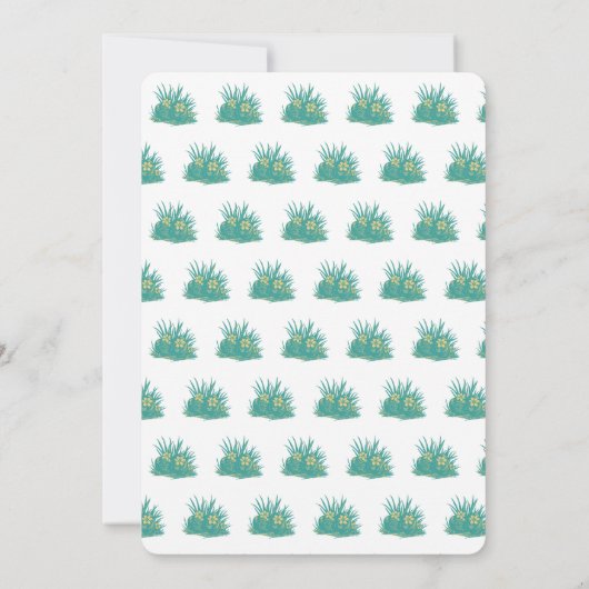 イースターバニーと卵のカスタマイズ可能な名前の上にホップ 招待状 (裏面)