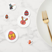 イースターバニーと卵のテーブルコンフェッティ コンフェッティ (グループ)