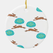 イースターバニーと卵の白 セラミックオーナメント (裏面)