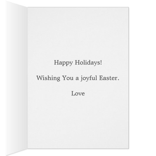 イースターバニーと卵グリーティングカード (内側 (右))