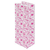 イースターバニーと卵ピンクの白抱き枕 ワインギフトバッグ (裏面アングル)