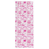 イースターバニーと卵ピンクの白抱き枕 ワインギフトバッグ (裏面)