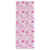 イースターバニーと卵ピンクの白抱き枕 ワインギフトバッグ (正面)