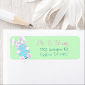 イースターバニーと卵差出人住所ラベル ラベル (インサイチュ)