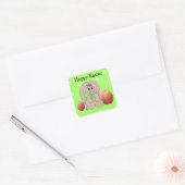 イースターバニーと卵 スクエアシール (封筒)