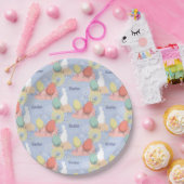 イースターバニーと卵 ペーパープレート (パーティー)