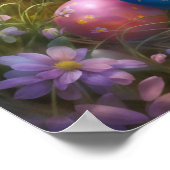 イースターバニーと卵 ポスター (角)