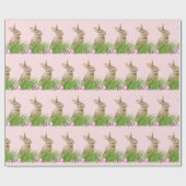 イースターバニーと卵 ラッピングペーパー (フラット)