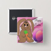 イースターバニーと卵 缶バッジ (正面&裏面)