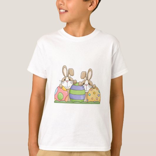 イースターバニーと卵 Tシャツ (正面)