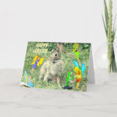 イースターバニーと妖精のカード カード (正面)