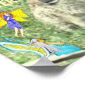 イースターバニーと妖精のポスター ポスター (角)