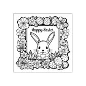 🐰イースターバニーと文字とのハッピーイースター ラバースタンプ (インプリント)