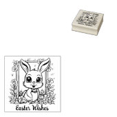 🐰イースターバニーと文字とのハッピーイースター ラバースタンプ (押印)