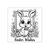 🐰イースターバニーと文字とのハッピーイースター ラバースタンプ (インプリント)