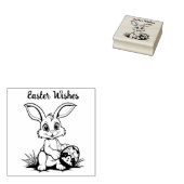 🐰イースターバニーと文字とのハッピーイースター ラバースタンプ (押印)