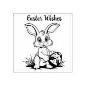 🐰イースターバニーと文字とのハッピーイースター ラバースタンプ (インプリント)