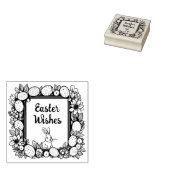 🐰イースターバニーと文字とのハッピーイースター ラバースタンプ (押印)