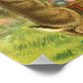 イースターバニーと格言ヴィンテージグリーティング ポスター (角)