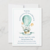 イースターバニーと熱いバルーンの卵狩り&イースター サンキューカード (正面)