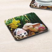 イースターバニーと牛卵 コースター (左側)