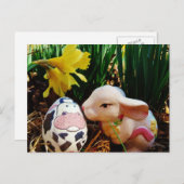 イースターバニーと牛卵 シーズンポストカード (正面/裏面)
