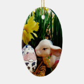 イースターバニーと牛卵 セラミックオーナメント (右)