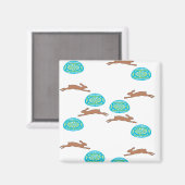 イースターバニーと白い卵 マグネット (正面/裏面)