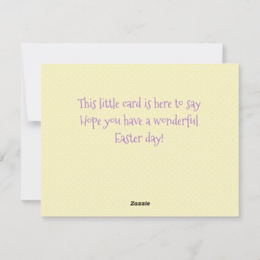 イースターバニーと色付きエッグカー子供へド シーズンカード (裏面)