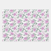 イースターバニーと花 ラッピングペーパーシート (正面2)