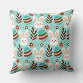 イースターバニーと葉 クッション (裏面)