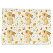 イースターバニーと蝶 ラージペーパーバッグ (裏面)