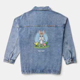 イースターバニーと黄色いひよこ デニムジャケット