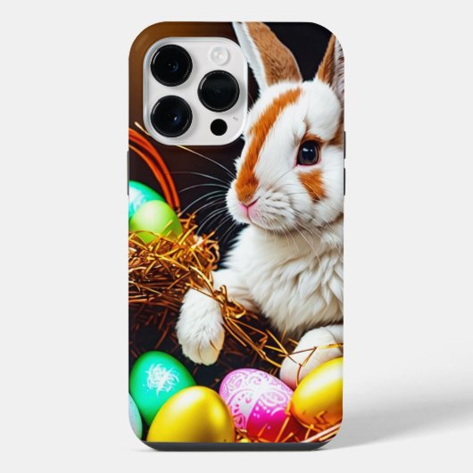 イースターバニーのかごと卵 iPhoneケース (裏面)