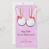 イースターバニーのイースターフォトカード シーズンカード (正面)