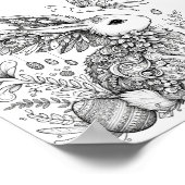 イースターバニーのカラーリングページ印刷可能 ポスター (角)