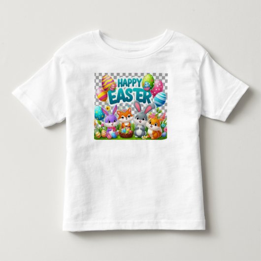 イースターバニーのキッズシャツ トドラーTシャツ (正面)