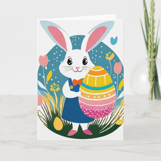 イースターバニーのグリーティングカード シーズンカード (正面)