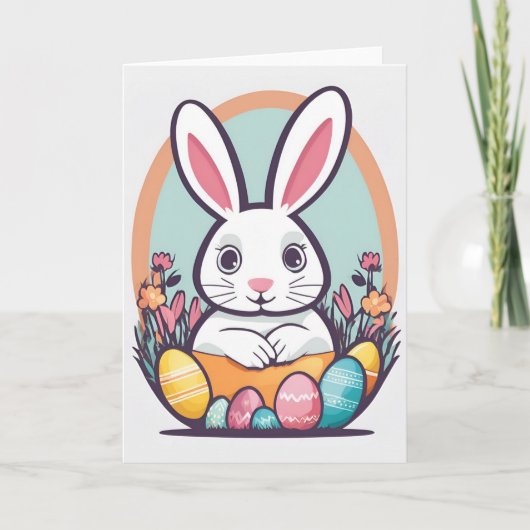 イースターバニーのグリーティングカード シーズンカード (正面)
