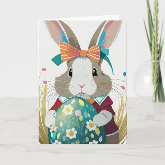 イースターバニーのグリーティングカード シーズンカード (正面)