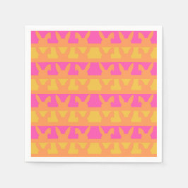 イースターバニーのシルエットパターン スタンダードカクテルナプキン