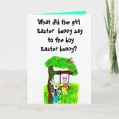 イースターバニーのジョークカード シーズンカード (正面)