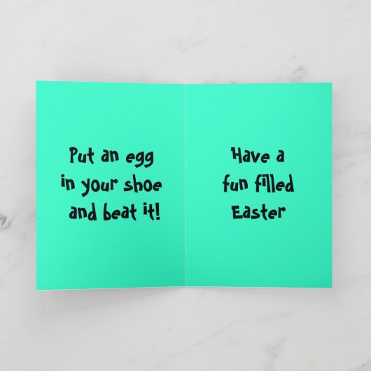 イースターバニーのジョークカード シーズンカード (内部)