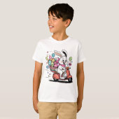 イースターバニーのスクーターTシャツ Tシャツ (正面フル)