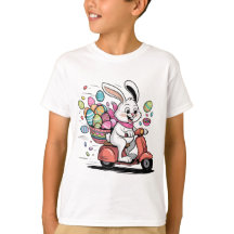 イースターバニーのスクーターTシャツ
