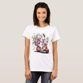 イースターバニーのスクーターTシャツ Tシャツ (正面フル)